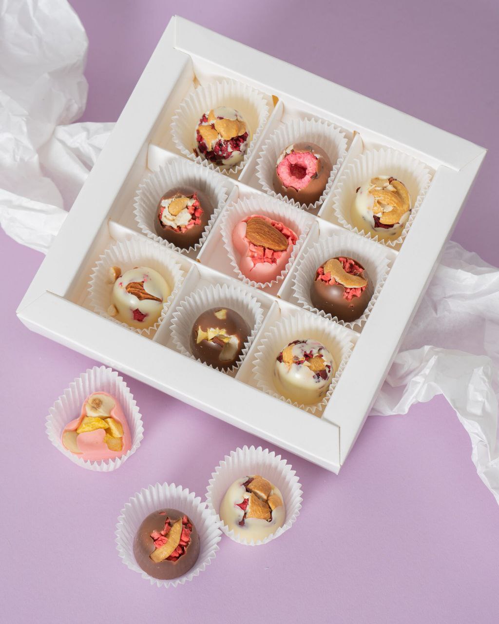 набор с открытыми конфетами 9шт.